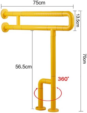 bathtub grab bars Bathroom handrail non-slip handle railing bathroom safety handrail wall hanging elderly disabled handrail shower safety bars ( Size : 75cm )