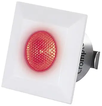 Crompton Star Domestic Recessed 2-Watt LED Spot Light (Red, Square)
