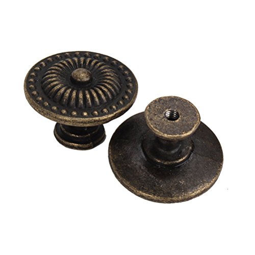 WINOMO Vintage Schrank Schublade Schrank Pull Griff Knopf 4pcs (Bronze) - 2