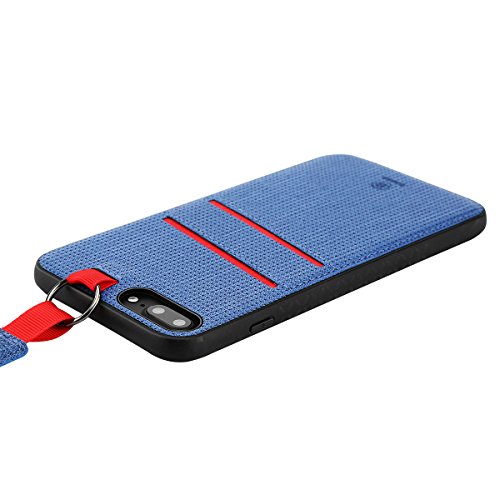 IPhone 7 Plus Hülle, BASEUS Case ID Card Insert + Lanyard zurück Fall Deckung für iPhone 7 Plus 5,5 „ID-Kartenhalter Cases (blau) - 3