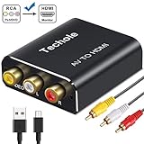 🎮 Buena Compatibilidad - Este adaptador AV a HDMI es compatible con PAL, NTSC3.58, NTSC4.43, SECAM, PAL / M, PAL / N estándar. Adecuado para conectar dispositivos AV con entrada compuesta, como PS4, Xbox, DVD, Blu-ray, consolas de juegos, receptores de TV o PC a dispositivos con salida HDMI, como proyector de video, monitor, TV, etc.