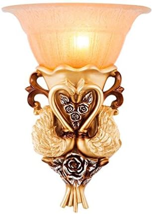 ZHAOJING Wall Light Staircase Aisle Light Modern Living Room Background Wall Lighting Bedroom Bedside Lamp Creative Swan Wall Light Swans, Mandarin Ducks Wall Lamp, Sweet Marriage Room E27