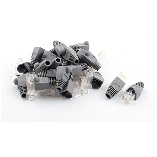 Book's Cover of 25 Pcs RJ45 Cat5 Shield Modulaire Réseau Prise Connecteur w Gris Démarrage Capuchon