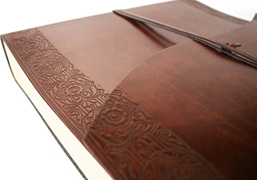 Maya Large Ge�tzt Handgefertigt mit Einband aus recyceltem Leder Fotoalbum, klassisch Pages (30cm x 24cm x 6cm) - 6