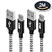Produktbild USB Typ C Kabel 2M-2Pack, QGhappy Hochwertiges Nylon 3A Schnellladung USB C 2.0 ladeKabel für USB Type C Geräte einschließlich für Samsung Galaxy S9/ S8/ A5(2017)/ Note8, Huawei P20/ P10/ Mate10/ Nova 2, Honor 9/ View 10, Xiaomi Mi A1, Sony Xperia, LG G6 und Mehr
