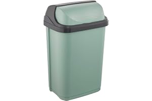keeeper Poubelle avec couvercle pivotant, 25 l, 34 x 26 x 54 cm, Rasmus, Vert (Nordic Green)