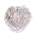 Produktbild Ringkissen Herzförmigen Kreativen Handgemachten Schaum Stieg Spitze Strauß Haarring Hochzeit Hochzeit Braut Blumenmädchen Zubehör 6,3 * 5,91 * 3,94 Zoll (Weiß)