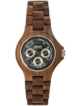 TENSE Holzuhren Mens Northwest Walnussholz - Herren-Uhr - Holz-Uhr G4300W-GREY