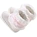 Fairy Season Baby Infant Girls Bowknot Crib Shoes Warm Fleece Prewalker Boots 0-18M