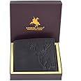 LONDON ALLEY Elk Vintage Black Men's Leather Wallet.