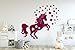 Price comparison product image Wall Sticker Unicorn Made in Germany Size: 70cm x 60cm  Nursery Baby Room Playroom Girl Baby Princess Stars Christening New Baby Gift Decal Sticker