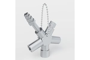 ABSINA Chiave universale con 4 profili - chiave triangolare chiave quadrata chiave per armadio di comando chiave quadrata - Chiave universale per armadi comuni, sistemi di chiusura