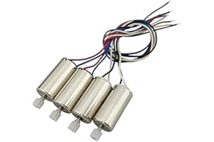 YUNIQUE GREEN-CLEAN-POWER - Ensemble de 4 Moteurs pour Drone RC Syma X5SW X5SC-1 | 2 Moteurs Horaires et 2 Antihoraires, Adaptés pour le Modélisme | Dimensions 16,70 x 8 mm, Argent, Plastique