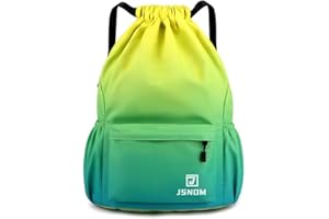 JSNOM Sacca Sportiva Palestra Mare: Zaino Casual Spiaggia Impermeabile per Viaggio Yoga Escursionismo Nuoto Allenamento Scuola con Coulisse per Uomo Donna