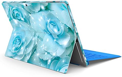 ProElife Premium Ultra Slim Vivid Pattern Colorful Cover Protector Skin Sticker Decal for Microsoft Surface Pro 4 12.3 inch (Turqoise Rose)