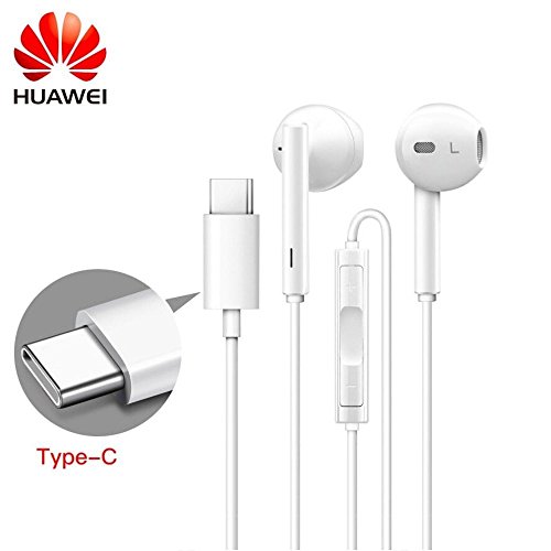 GLITZY GIZMOS® - - - - Huawei 55030088 Headphones Type C for Huawei Porsche/Mate 20 Pro/Honor Magic 2 / Note 10 / Nova 4 / Mate 10 Pro / P10 / Maimang 7- (Bulk Packaging in PACKAGING)