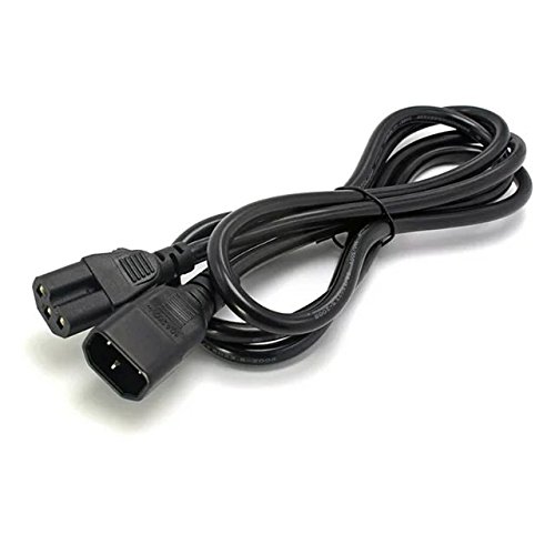 Goliton IEC 320 C14 Stecker auf C15 Stecker Verlängerungskabel für Kesselstecker 100cm - Schwarz