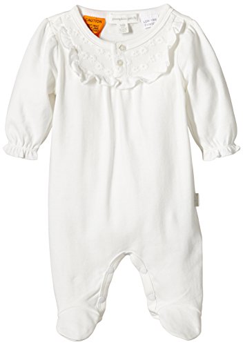 Pumpkin Patch Baby-Girls Lacy All in One Footies, Off-White (Vanilla), Newborn