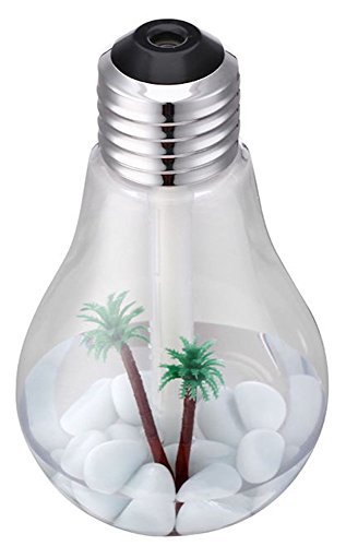 [Life & Living] Aromatherapy Ultrasonic Cool Mist Humidifier Essential Oil Diffuser great for in house in door spas gyms yoga studios dry environment heavy winters (Bulb (Silver))