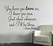 Wall Sticker - You Know you love me Justin Bieber ...Wallart bedroom bathroom -MEDIUM -SIZE 60cm x 40cm -Aqua