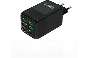 150 W laddare, 6 portar, Pd QC 4.0, USB C, snabbladdare, väggadapter, supersnabb laddning för Samsung Xiaomi, Huawei Oneplus