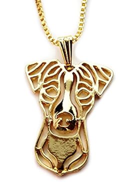 Miss–E–Jewels TM 24K vergoldet Little Jack Russell Terrier Welpe Anhänger Halskette 45,7cm (in Satin Tasche...