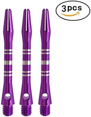 Lemong Darts Accessories Aluminum Darts Shafts - Gorgeous Dart Stems available in 4 colours - 3pcs Purple