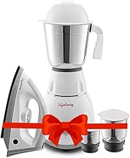 Lifelong PowerPro 500 Watt 3 Jar Mixer Grinder and 1100 Watt Dry Iron and Mixer Grinders - Grey