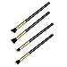 4Pcs Makeup Cosmetic Tool Eyeshadow Foundation Blending Brush Set (Black)