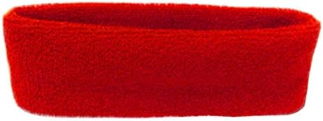 Dexinghaoye Fashion Women Men Sport Sweat Sweatband Headband Yoga Gym Stretch Head Hair Band (Red)