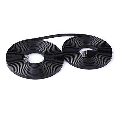 ULTRICS® Cat7 Ethernet Kabel, 10M High Speed Computer Router Netzwerk Flach LAN-Kabel mit professionellen vergoldeten Kopfstecker STP DrŠhte CAT 7 RJ45 Internet Netzwerk Modem Kabel – 1M - 6