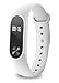 Produktbild Xiaomi Mi Band 2 Fitnessarmband mit Herzfrequenzmessung, Armband: Silikon Weiß, inkl. Wechselarmband: Schwarz-Silikon