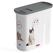 Curver Hundefutter Behälter 2,5kg 6l Weiß - Luftdichter Trockenfutter Container Mit Griff