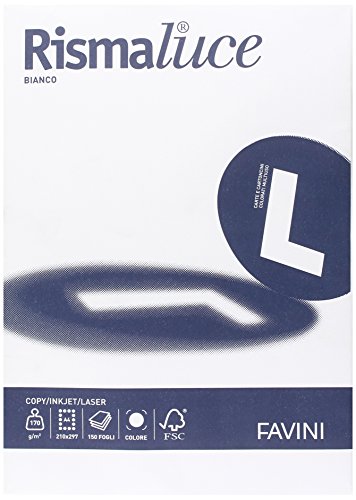 Favini A680234 Carta Rismaluce, A4, 170 G/Mq, 192 µm, 150 Pezzi