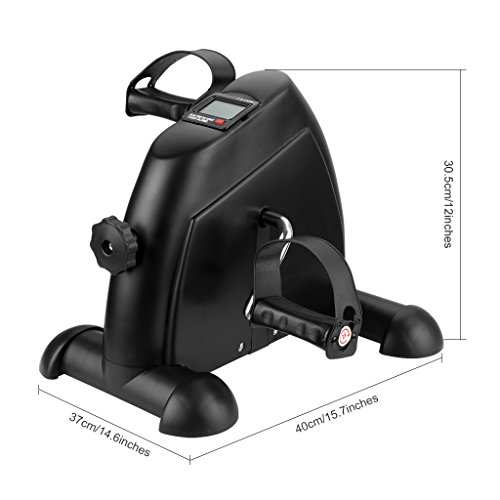 Finether Mini-Bike Heimtrainer Pedaltrainer Bewegungstrainer Arm- und Beintrainer mit LCD-Monitor einstellbarer Widerstand Fahrradtrainer Fitness-Fahrrad Heimfahrrad Trainingsrad Trainingsgerät Fitnessgerät Trainer für Arme und Beine zuhause platzsparend - 7