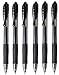 Price comparison product image 3X Black Fine Retractable Gel Ink Pen Rollerball 0.7mm Nib Tip 0.39mm Line Width Refillable (Pack of 6)