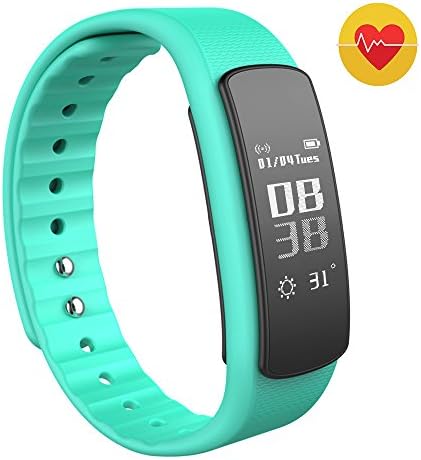 HZS Bluetooth Smart Watch Universal, Waterproof Smart Sports Wrist Watch Bluetooth 4.0 Wireless Fitness Pedometer Tracker Bluetooth Sports Bracelet For iOS and Android Smart Phones (HR Green)