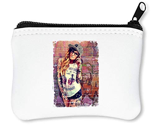 Preisvergleich Produktbild Holy Dope Girl Snapback Tattoo Fitness Reißverschluss-Geldbörse Brieftasche Geldbörse