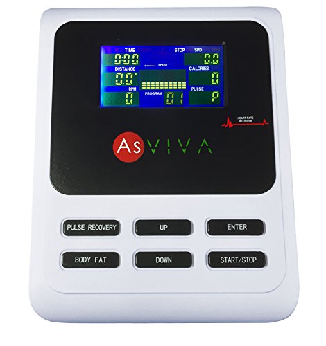 AsVIVA H19 Ergometer Cardio Heimtrainer mit 10kg Schwungmasse, Riemenantrieb inkl. Computer mit 12 Automatikprogrammen, 16 Level und Pulsmessung - 2