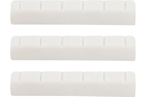 SG Store 3 Piezas de Cejuela de Hueso para Guitarra Clásica de 6 Cuerdas 52x6x9mm Cejuelas para Puente de Guitarra Acústica Reemplazo de Hueso para Guitarra Clásica (Blanco)