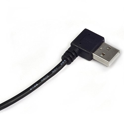 MENGS® 25 cm Doppel biegewinkel von 90 Grad USB an Micro B Daten links Ladekabel für Samsung HTC LG Android Handy - 5