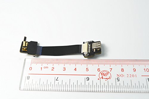 Neue schwarze FPV HDMI Kabel Micro Schnittstelle zu Mikro-weiblich für GH4 BMPCC A5000 A6000 A7S A7R 90 Grad DJI 5CM - 3