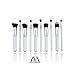 VALUE MAKERS 10Pcs Professional Makeup Brushes - Eyeshadow Makeup Brush Set - Powder Makeup Brushes Kit - Foundation Make Up Brushes - Blending Make Up Brush - Cosmetics Tools Kit + Makeup Brushes Case (10pcs, White Silver)