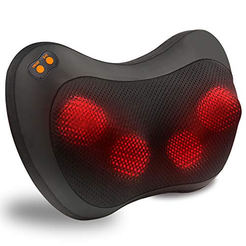 Back massager pillow with heat