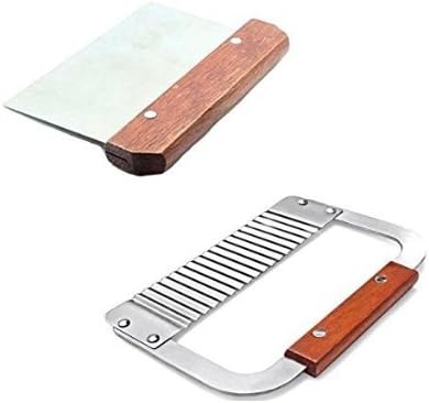 Stainless Steel Wavy &amp; Straight Soap Cutter Slicer Potato Vegetable Cutter Cutting Tool