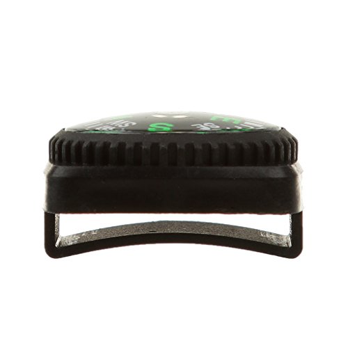 Brújula Con Reloj Funda De Color Negro Pulsera Paracord Banda Brújulas para Deportes y Aire Libre