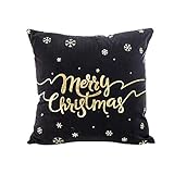 Ears Christmas Ornaments Home Decor Xmas Decor Kissenbezüge Weihnachten Super Soft Quadrat Home Decor Kissenhülle Gold Foil Printing Kissenbezug Sofa Taille Wurf Kissenbezug