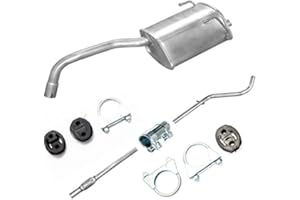 POLMO Endtopf + Mittelrohr + Montagezubehör Auspuff Fiat Panda 1108-1242ccm 2003-2011