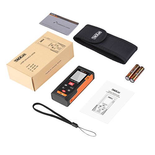 Tacklife HD 60 Klassischer Laser-Entfernungsmesser Distanzmessgerät(Messbreich 0,05~60m/±2mm mit 2 Level Blasen Messeinheit m / in / ft mit Hintergrundbeleuchtung ) Ein Ideales Geschenk für Vatertag - 7