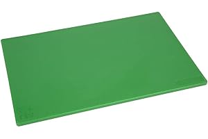Hygiplas Planche à découper standard basse densité Hygiplas verte, préparation de salades et de fruits, taille standard : 12 (H) x 450 (L) x 300 (L) mm, J253
